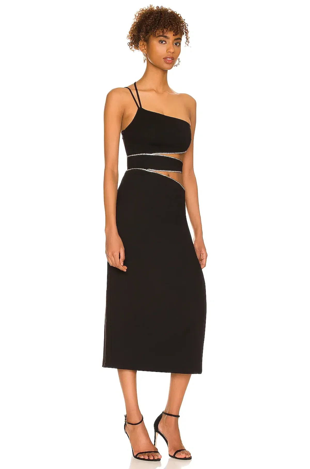 NBD Adeline Crystal Cutout Gown Black Size 8 - Image 2