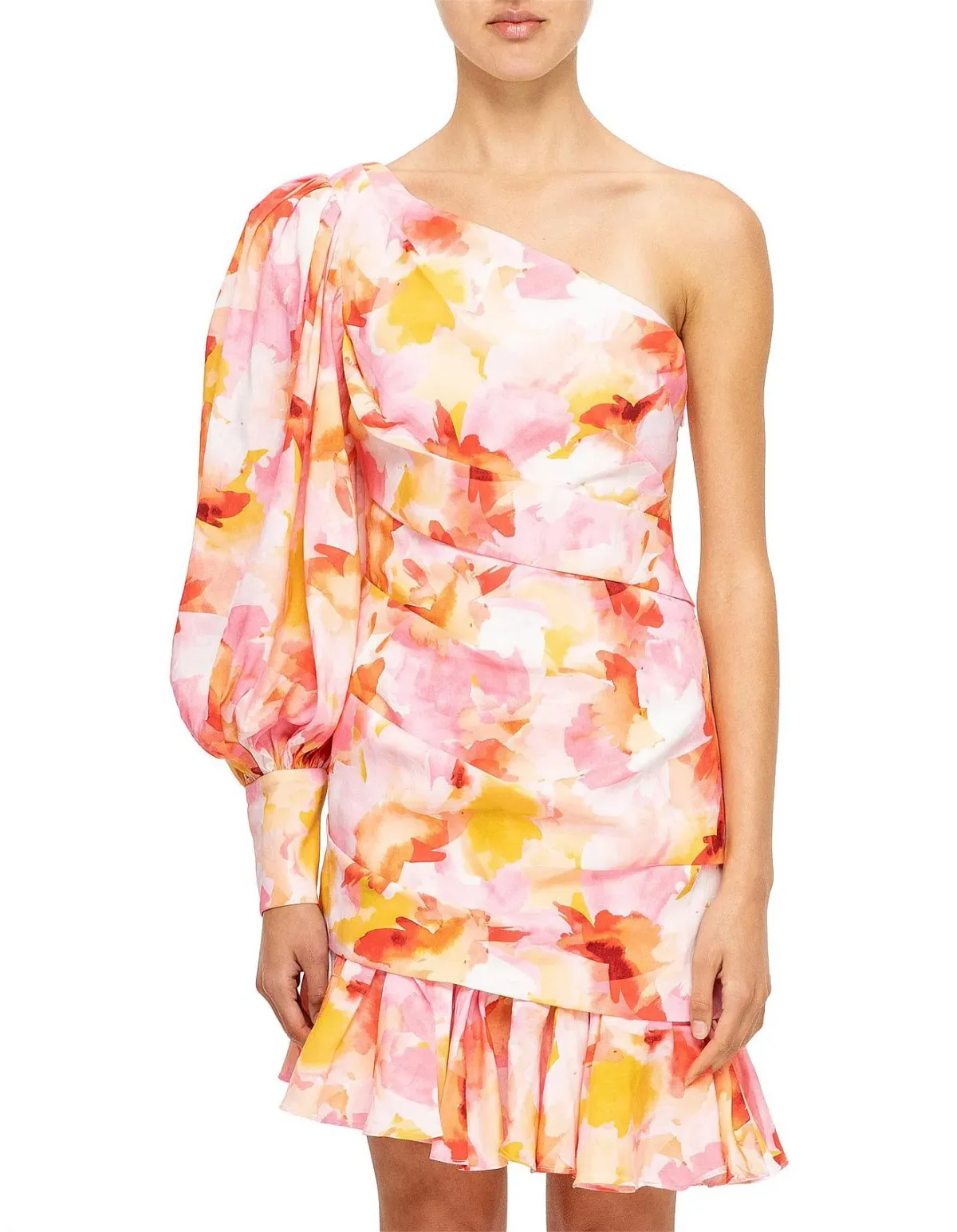 Acler Lawson Pink Floral Dress Size 12 - Image 1