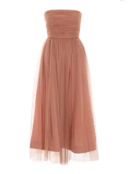 Zimmermann Lipstick Tulle Strapless Midi Dress in Lipstick Nude Size 1/AU 10  for rent on The Volte - image 3