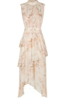 Shona Joy Nina Midi Dress Blush/Multi Size 8 for rent on The Volte - image 2