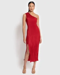 L'Idee Soiree One Shoulder Gown Red Size 10 for rent on The Volte - image 2