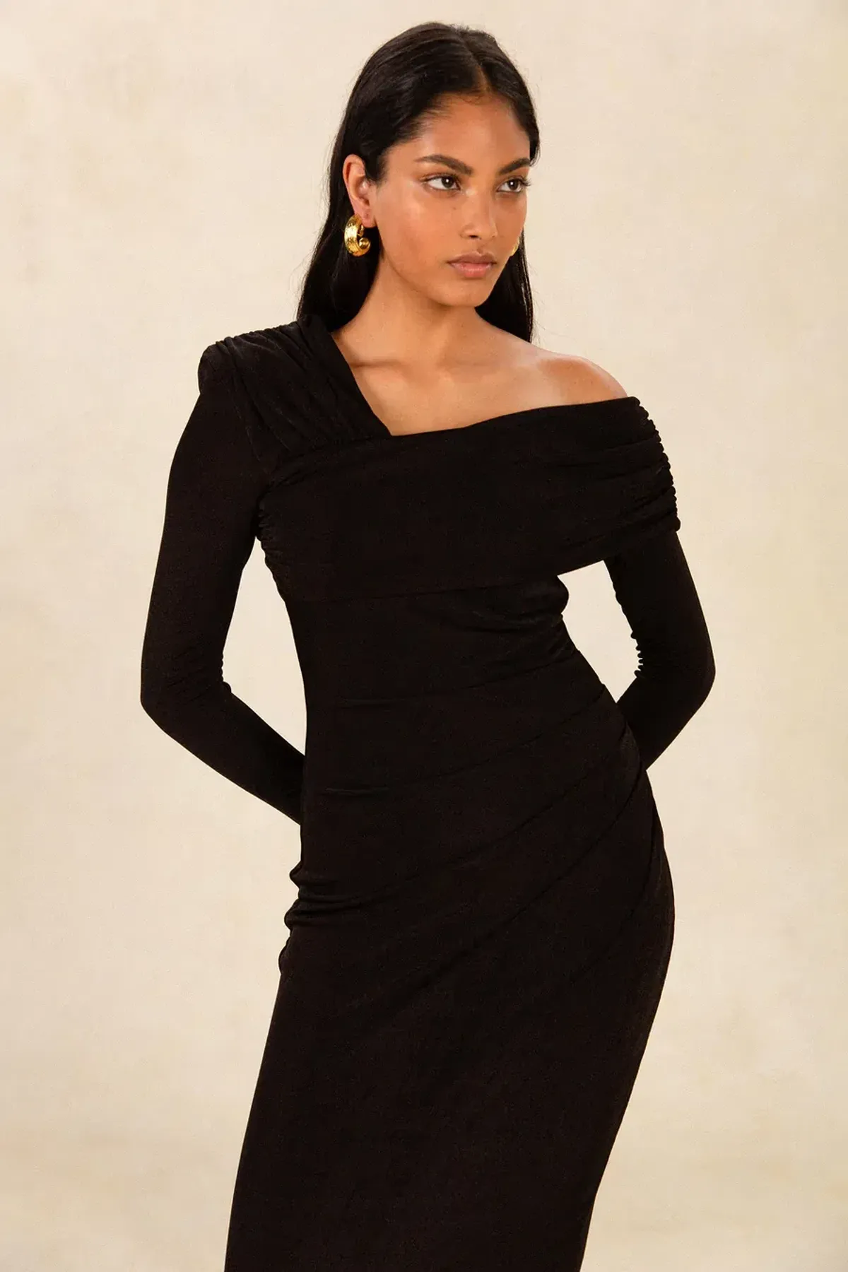 Misha Elenor Slinky Jersey Dress Black Size 10 - Image 2