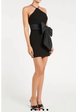 Rebecca Vallance Grace Bow Mini Dress Black Size 10 for rent on The Volte - image 2