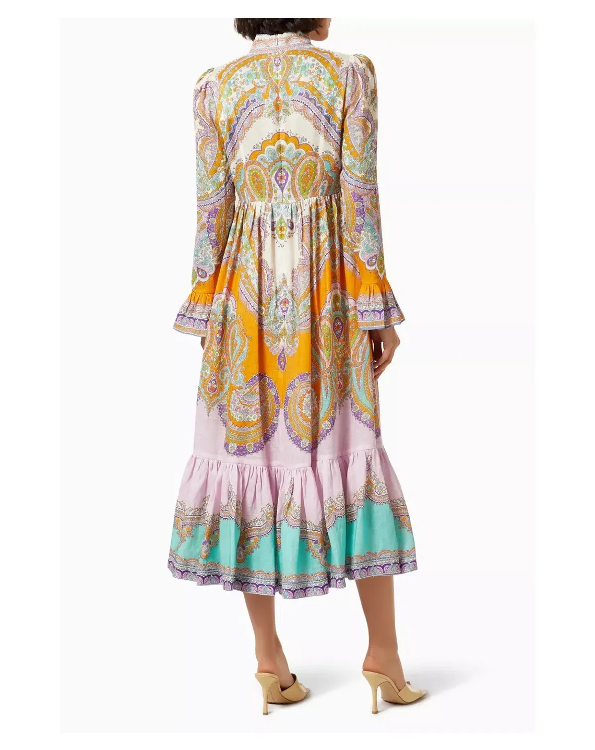 Zimmermann Lola Paisley Midi Dress in Daisy Paisley Size 1 / AU 10 - Image 3