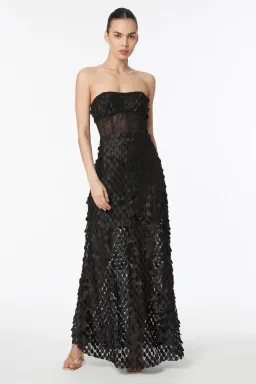 Manning Cartell Supreme Extreme Strapless Gown Black Size 12  for rent on The Volte - image 1