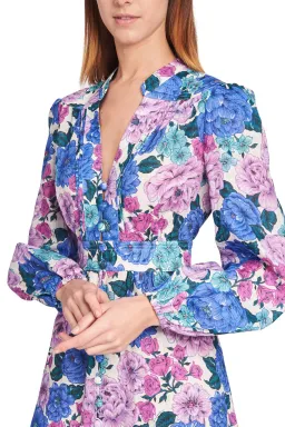 Zimmermann Poppy Plunge Midi Dress Print Size 1/AU 10 for rent on The Volte - image 3