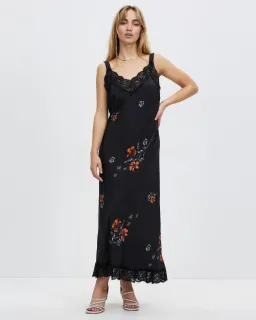 Sass & Bide One Too Many Lace Midi Dress Black Floral Size 6 for rent on The Volte - image 1