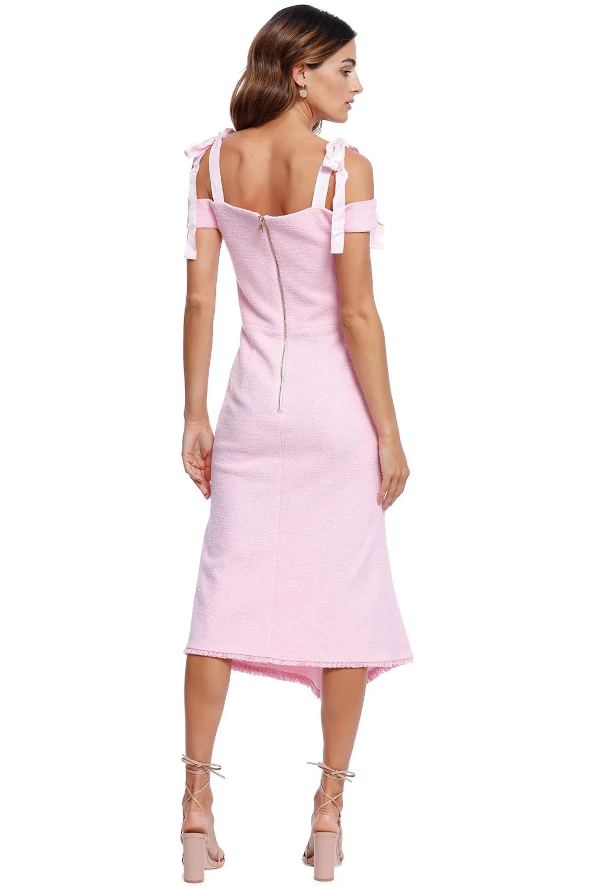 Rebecca Vallance Garance Midi Dress Pink Size 10 - Image 2