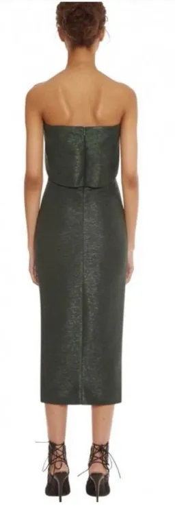 AQAQ Ripple Midi Dress Green Size 12  for rent on The Volte - image 4