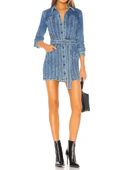 Cotton Citizen Caballo Dress Croft Blue Size S / Au 8  for rent on The Volte - image 1