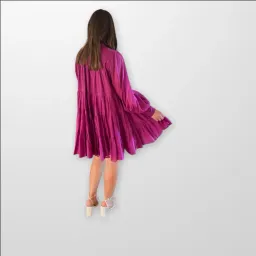 Aje Romance Smock Mini Dress Fuchsia Size 14 / XL for rent on The Volte - image 5