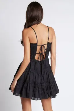 Aje Breathless Mini Dress Black Size 4 / XXS for rent on The Volte - image 3