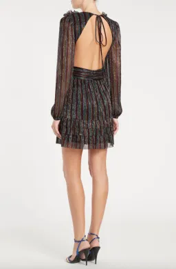 Rebecca Vallance Ronnie Cut Out Mini Dress Multi Metallic Size 10 for rent on The Volte - image 2