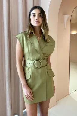 Shona Joy Bonita Dress Khaki Size 6 for rent on The Volte - image 3