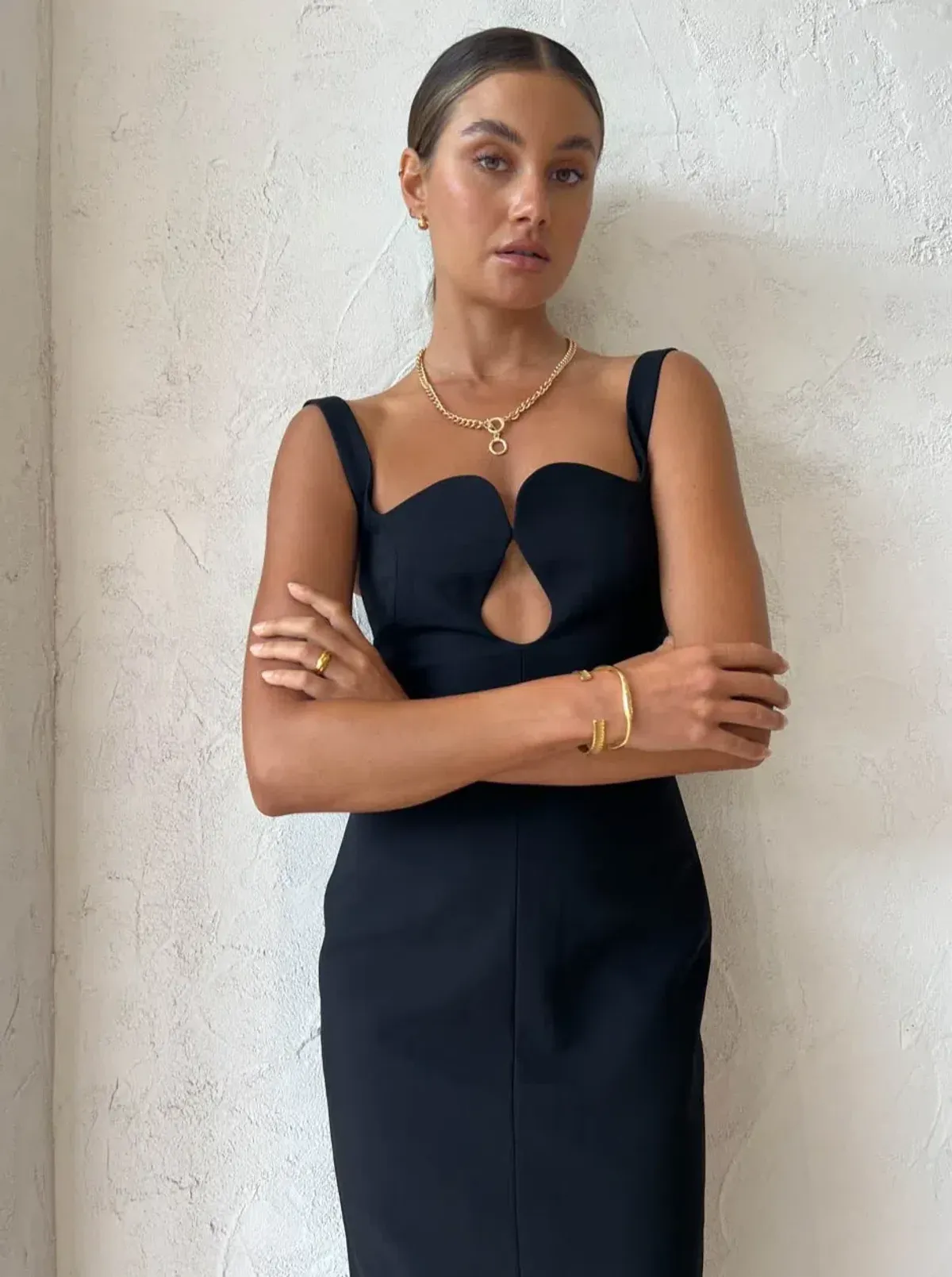 Camilla & Marc Brixton Black Midi Dress Black Size 10 - Image 2