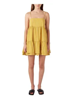 Camilla And Marc Pollino Stripe Dress Yellow Size 6 for rent on The Volte - image 1