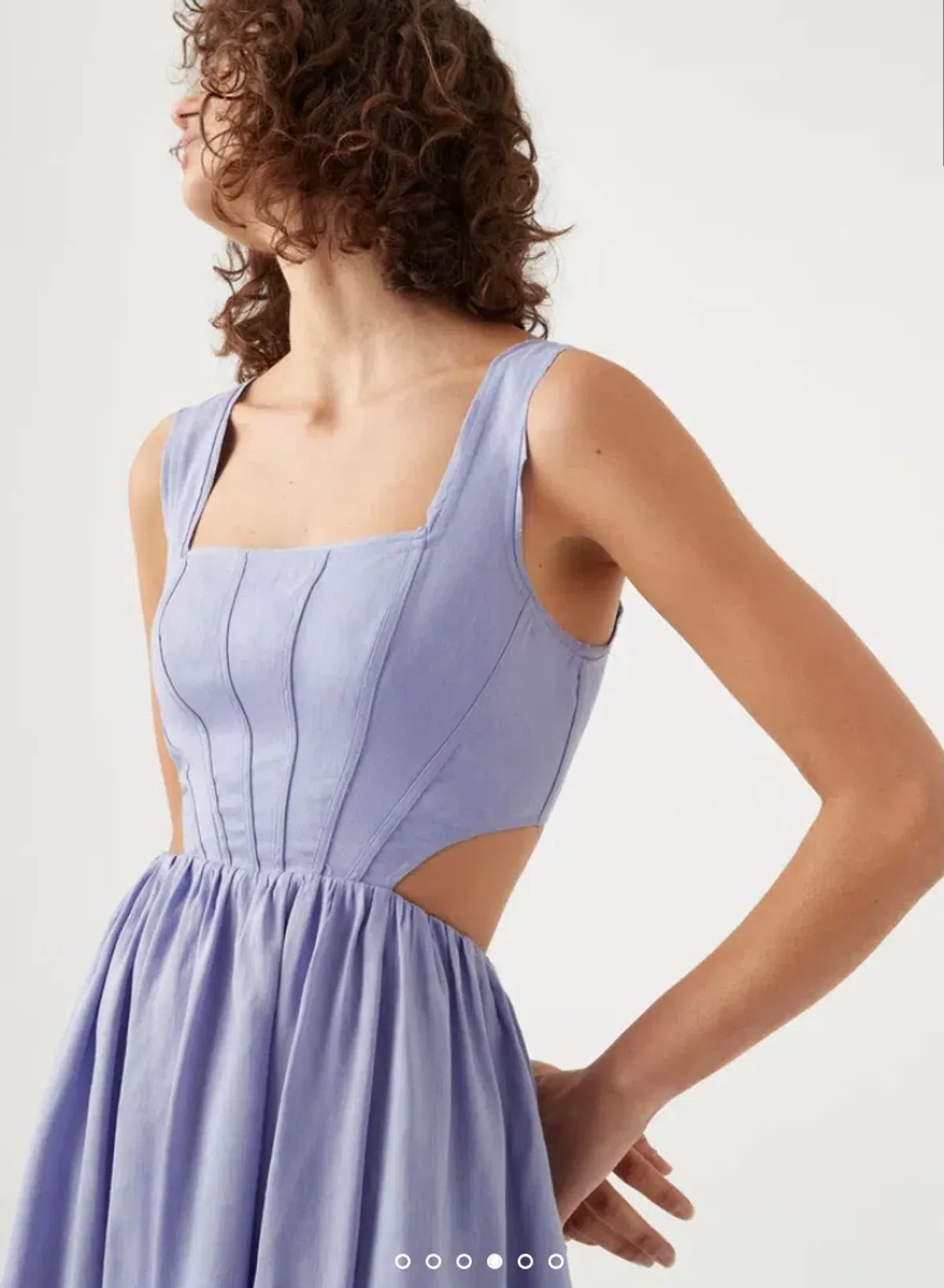 Aje Virginie Cut Out Midi Dress Purple Size 12 / L - Image 4