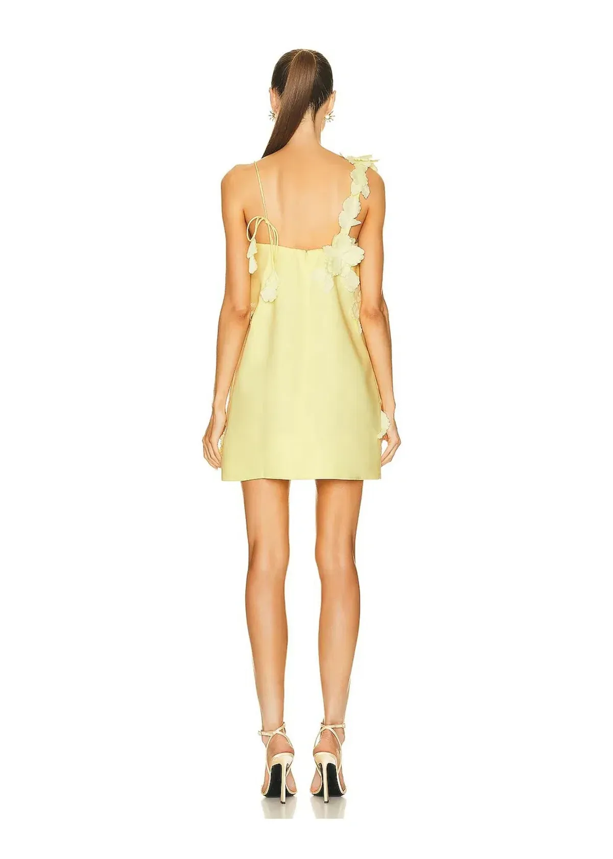 Zimmermann High Tide Lift Off Flower Mini Dress Lemon Yellow Size 1 / Au 10 - Image 4