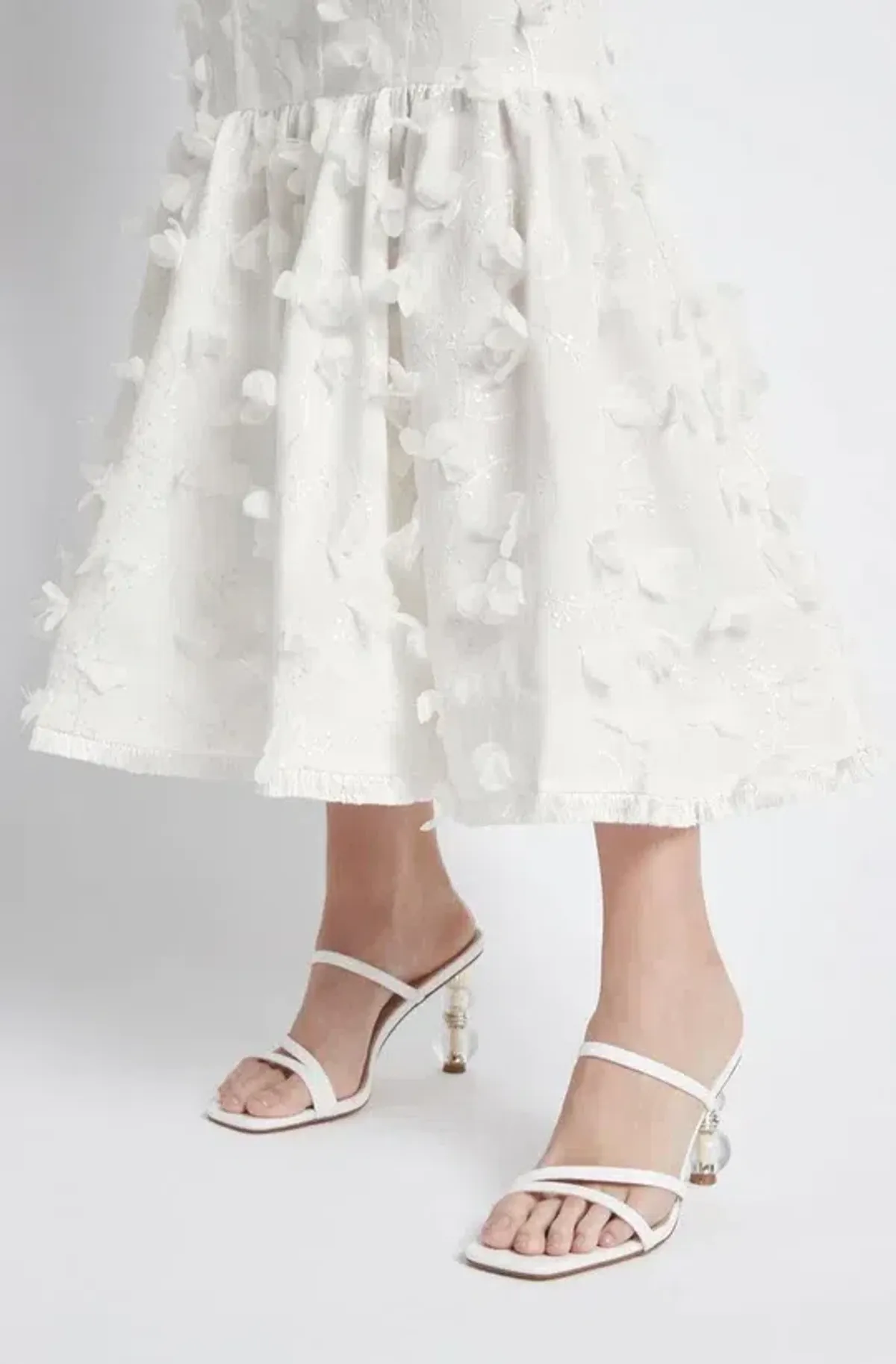 Sheike Petal Dreams Midi Dress White Size 8 - Image 4