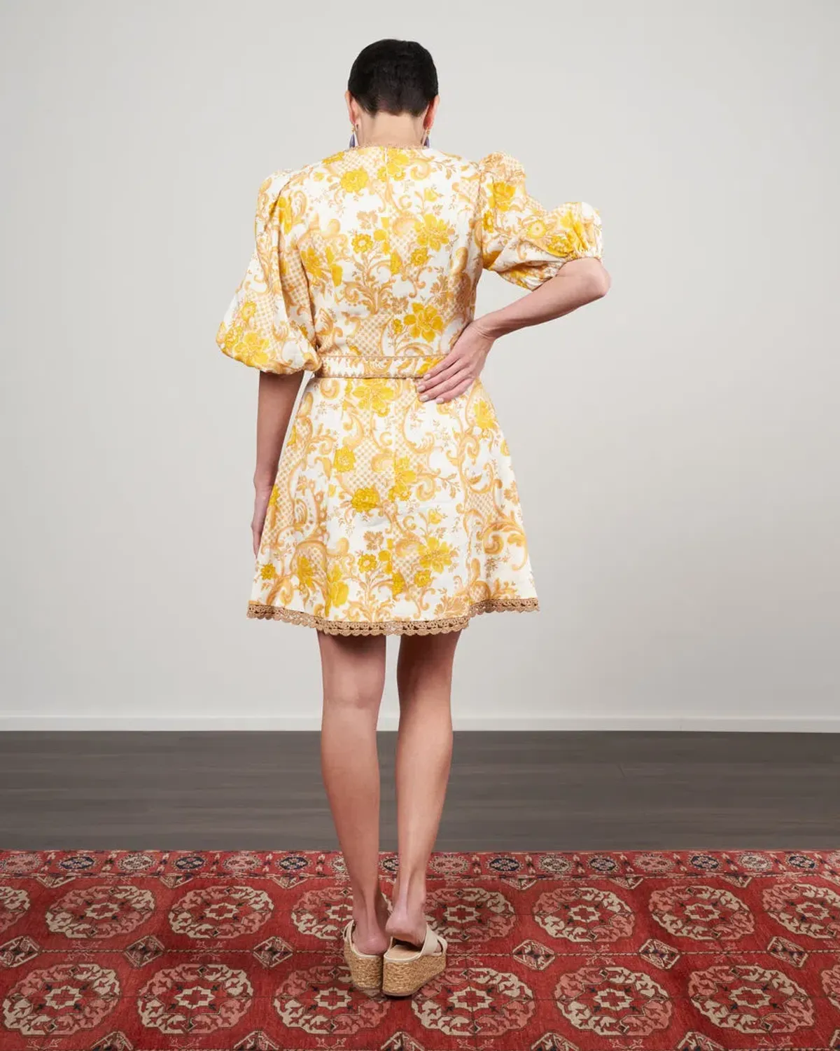 Zimmermann Postcard Mini Dress Yellow Size 1/ AU 10 - Image 3