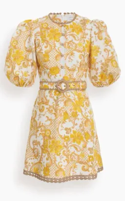 Zimmermann Postcard Mini Dress Yellow Size 1/ AU 10 for rent on The Volte - image 5