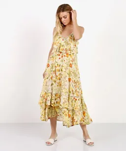 Spell & the Gypsy Sayulita Frill Maxi Dress Sunflower Print Size 12 for rent on The Volte - image 1