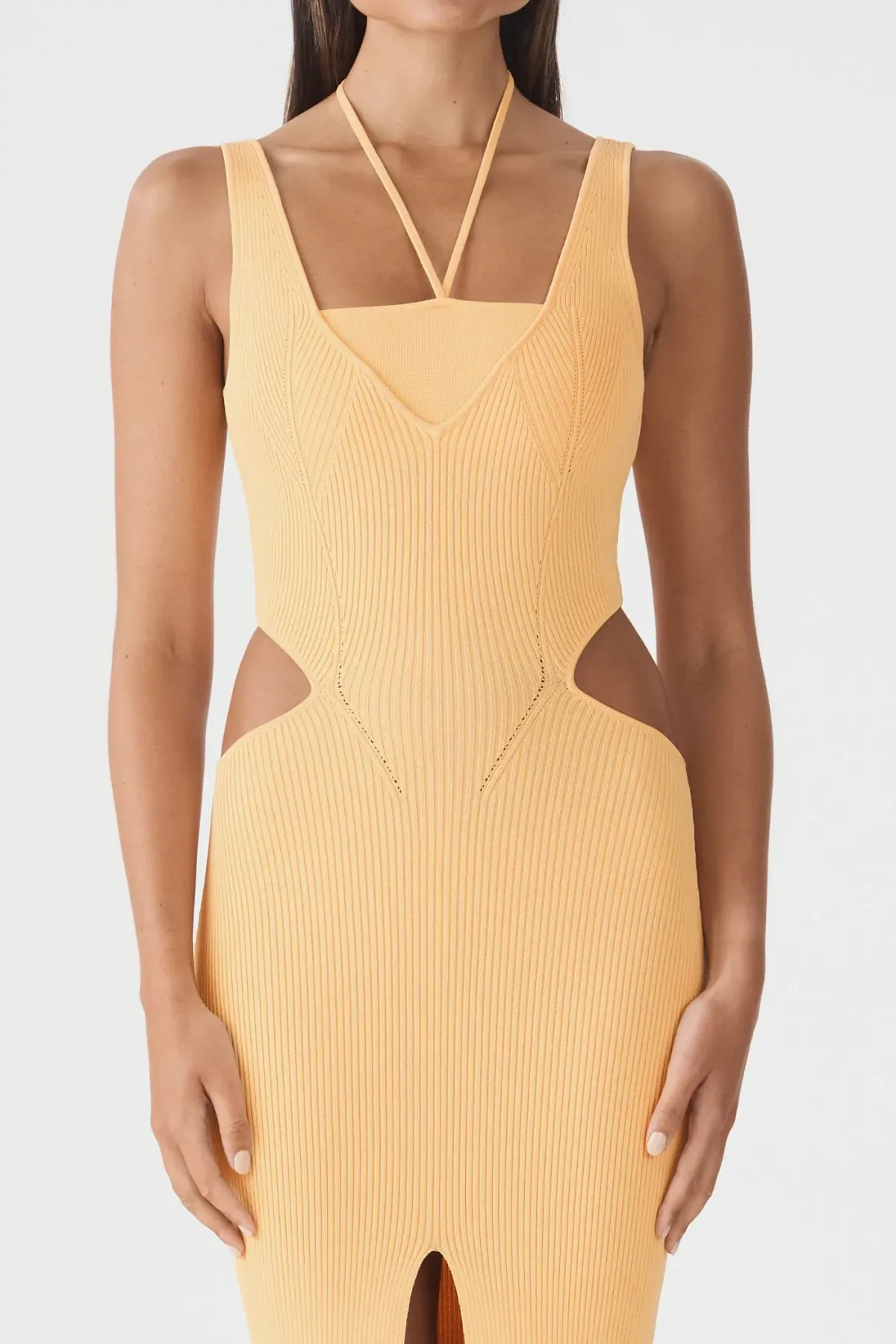 San Sloane Andoria Midi Dress Orange Size 8 - Image 2