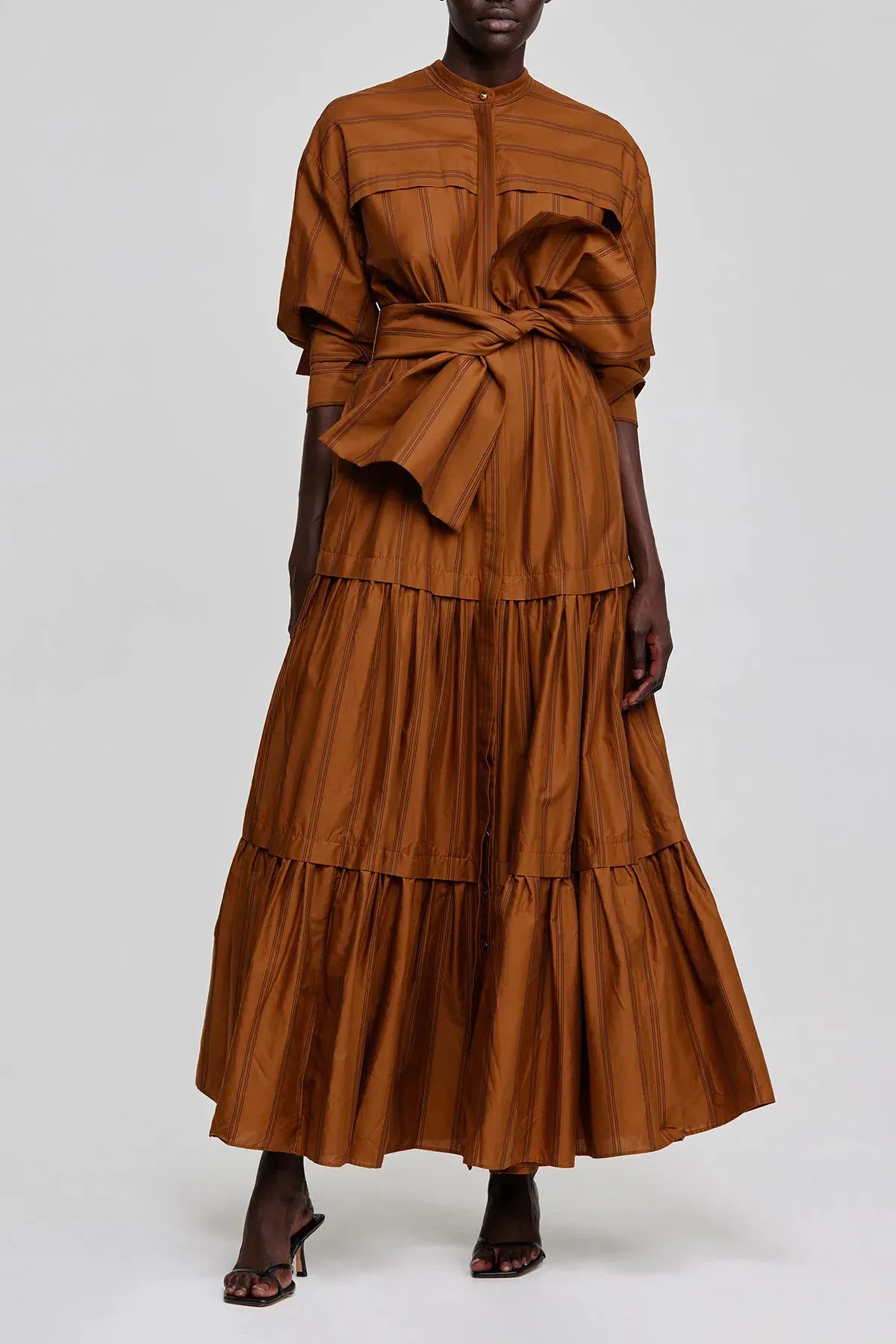 Acler Hugh Maxi Dress Dijon Stripe Size 6 - Image 2