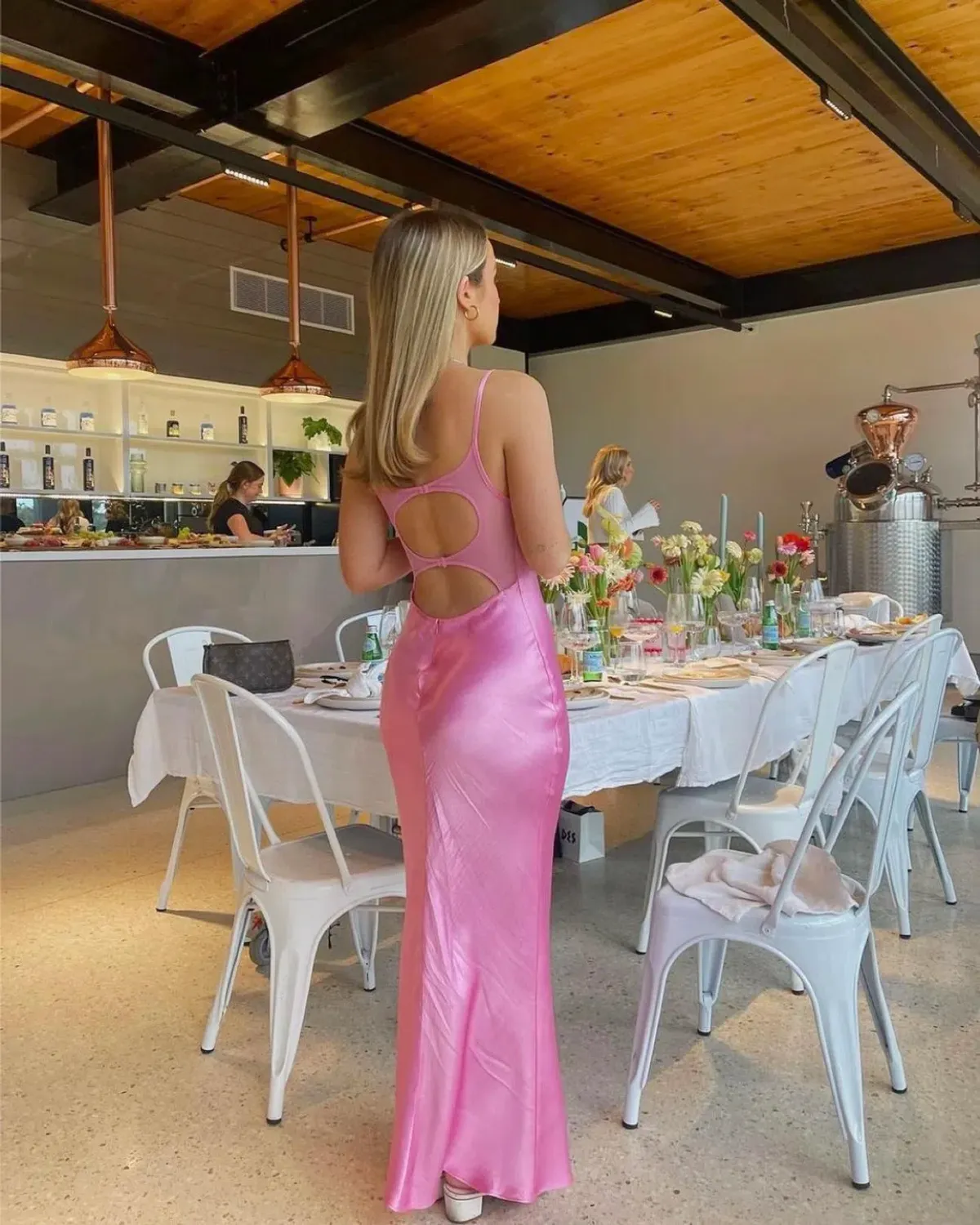 Bec & Bridge Malyka Maxi Dress Candy Pink Size 8 - Image 5