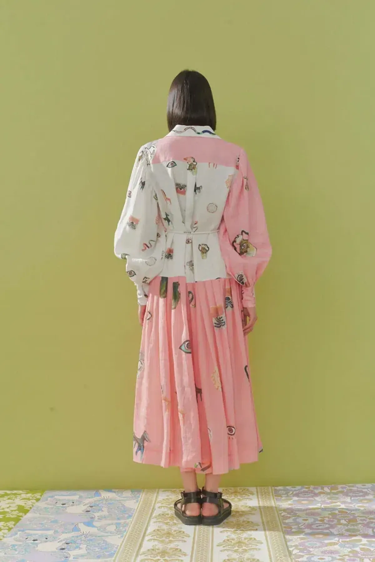 Alemais Cleo Patchwork Shirt Dress Print Size AU 10 - Image 3