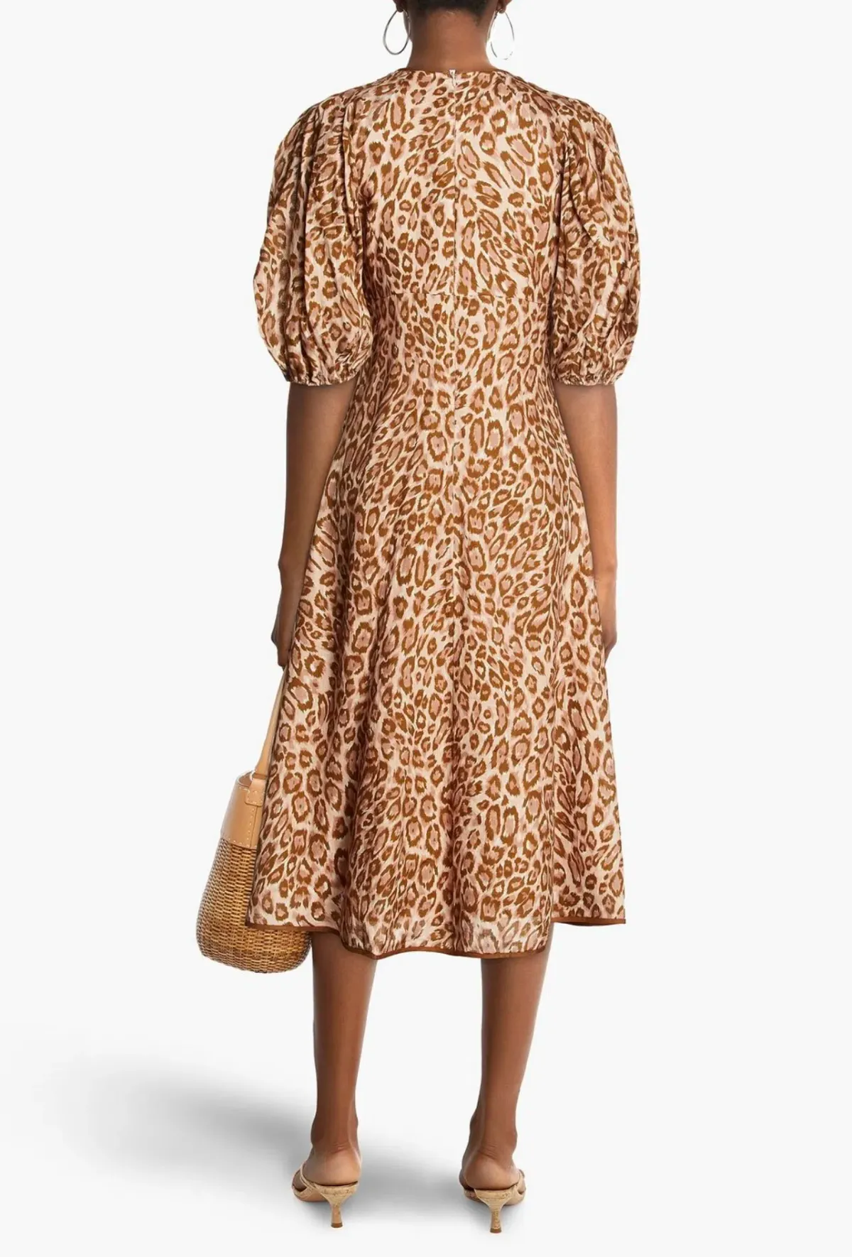 Zimmermann Concert Linen Leopard Print Dress Size 4/Au 16 - Image 2