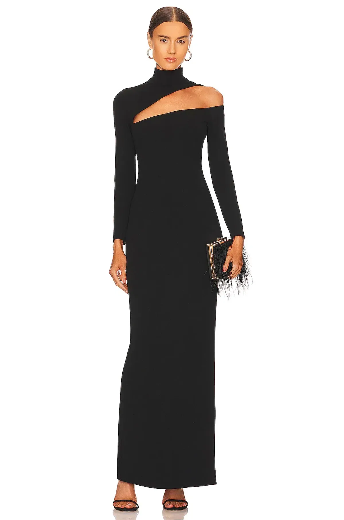 Solace London Ares Maxi Dress Black Size 10 - Image 1