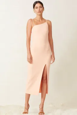 Bec & Bridge Ruby Asym Midi Dress in Peach Size 14 for rent on The Volte - image 1