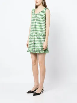 Leo Lin Blair Tweed Mini Dress in Emerald Size 8 for rent on The Volte - image 2