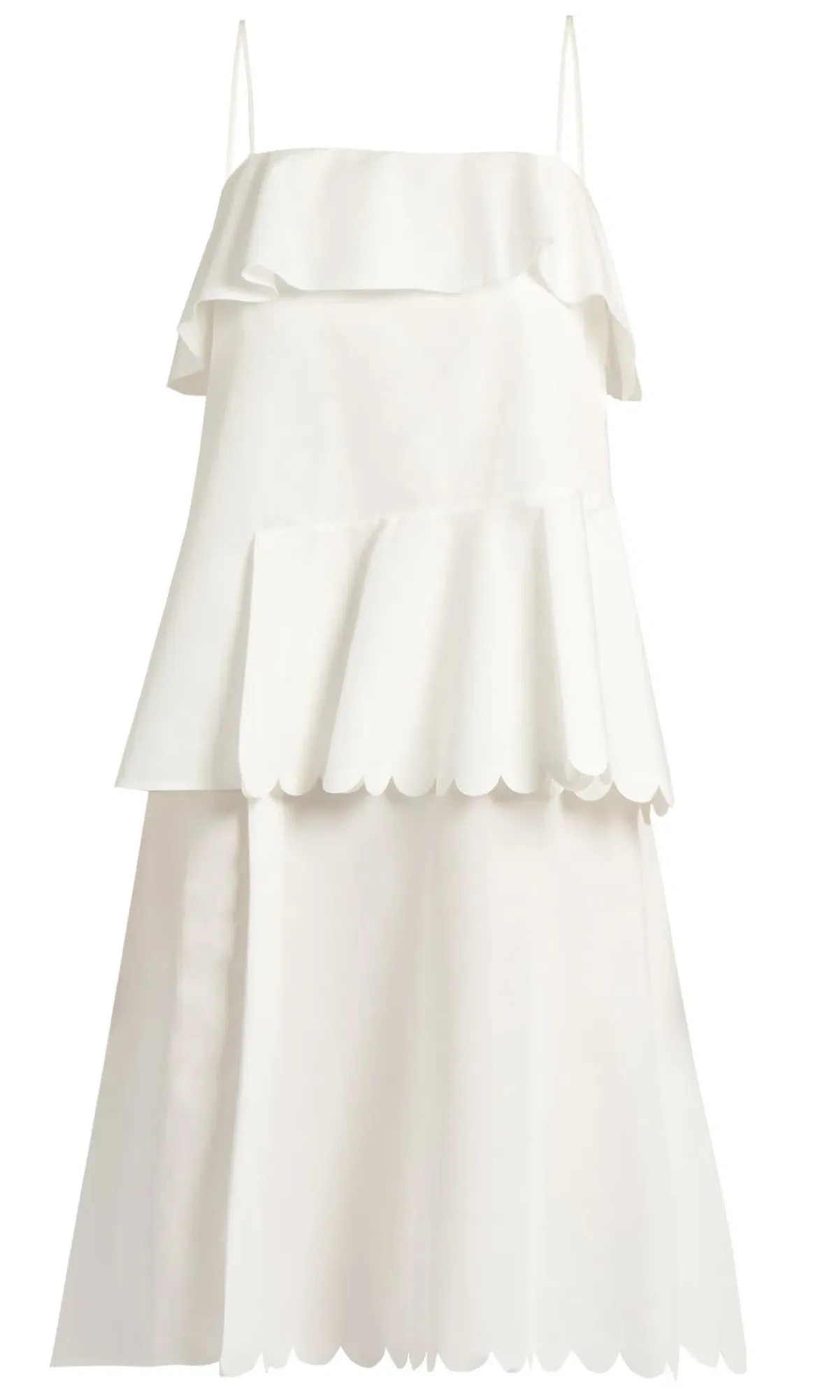 See by Chloe Scallop Edged Cotton Dress Size 38/Au 10 - Image 3