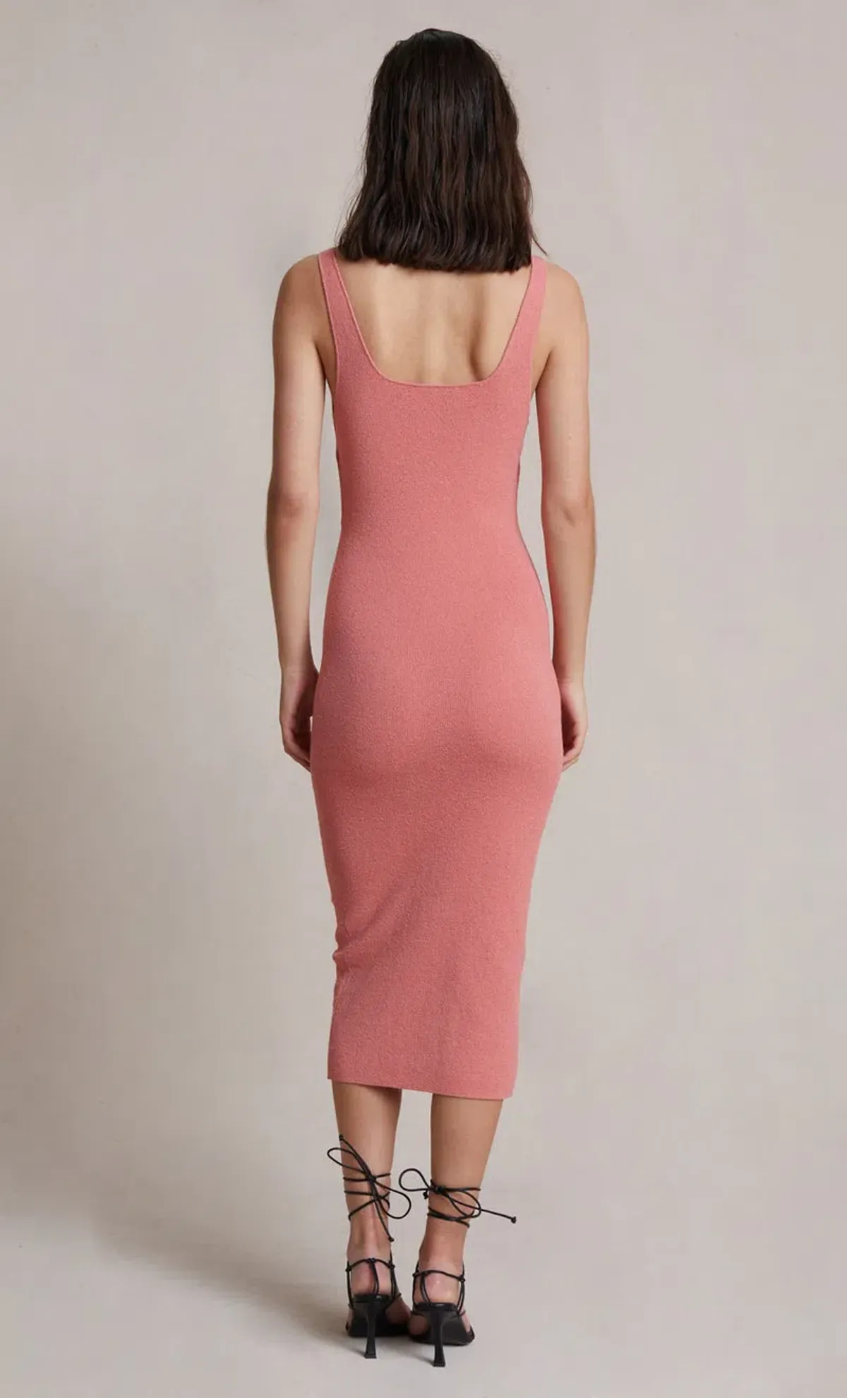 Bec & Bridge Oasis Twist Midi Dress Salmon Size AU 12    - Image 2