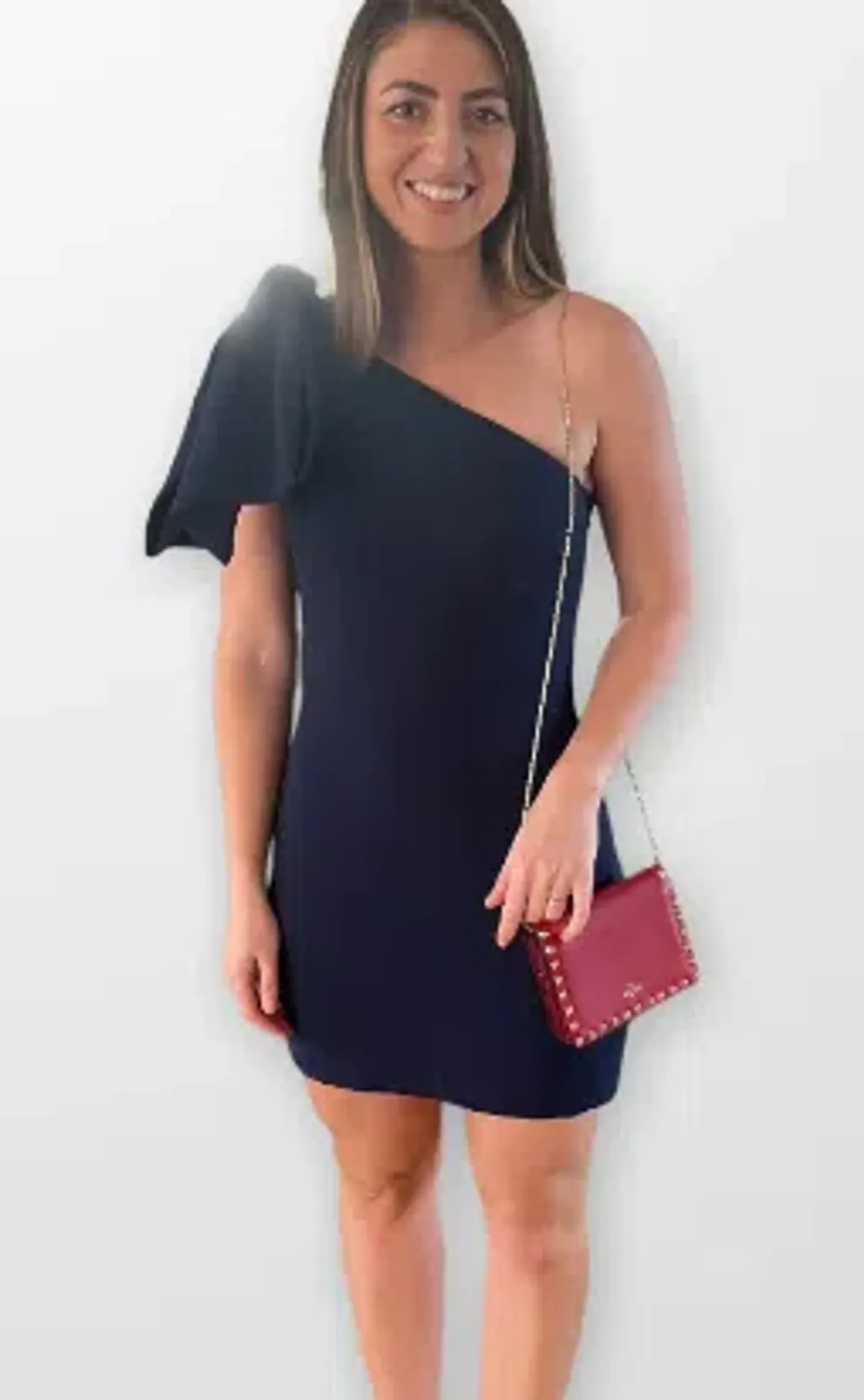 Rebecca Vallance Hamptons Bow Mini Dress Navy Size 10 - Image 6