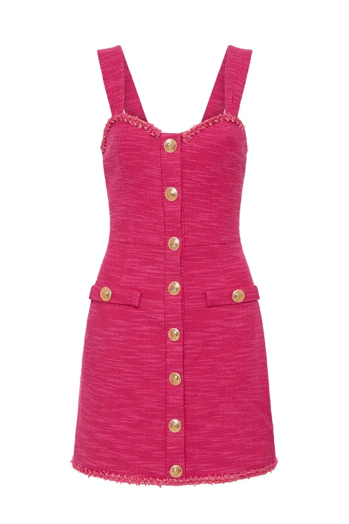 Rebecca Vallance Anita Button Mini Dress And Jacket Hot Pink Size 6 - Image 9