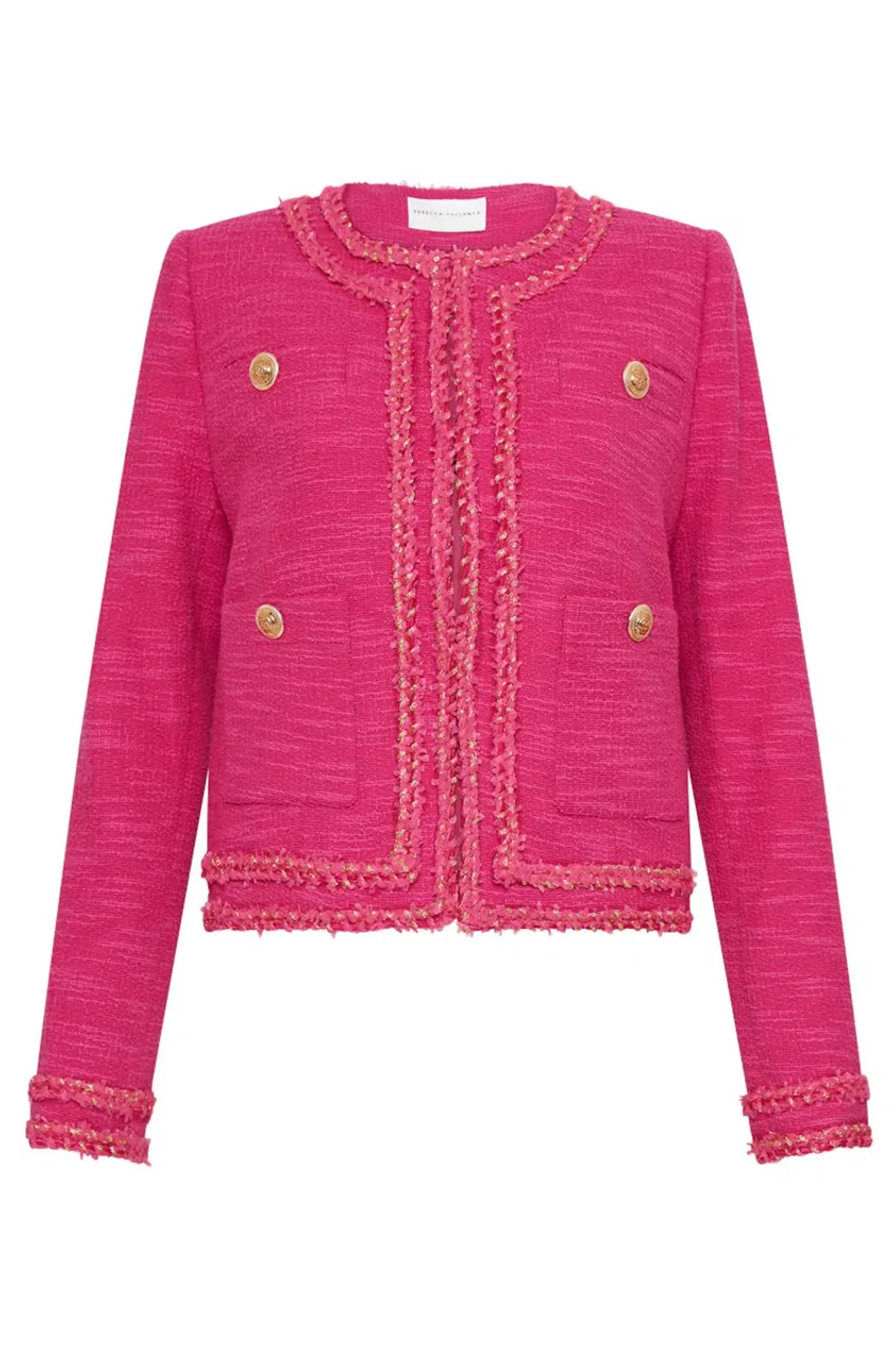 Rebecca Vallance Anita Button Mini Dress And Jacket Hot Pink Size 6 - Image 8