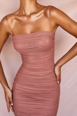 House of CB Sirene Mesh Midi Dress Antique Rose Size S / Au 8  for rent on The Volte - image 2