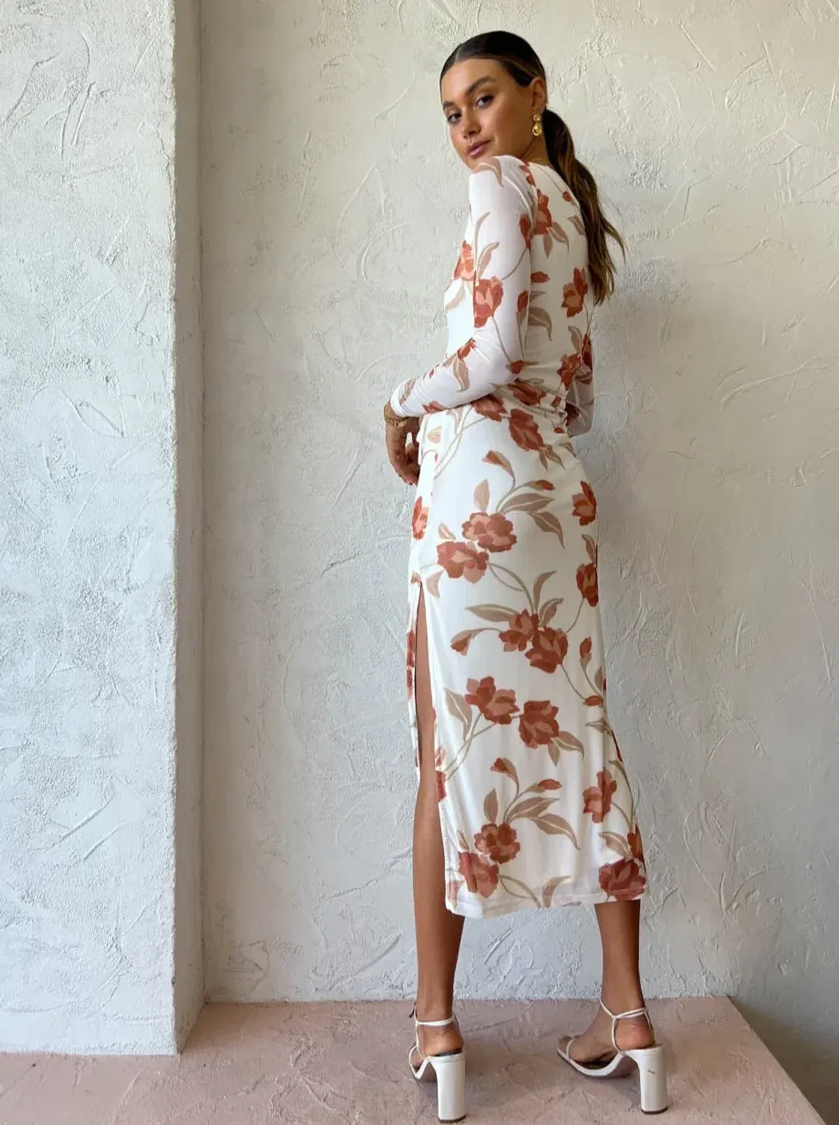 Hansen & Gretel Athena Dress Ivory Floral Size L / Au 12 - Image 3