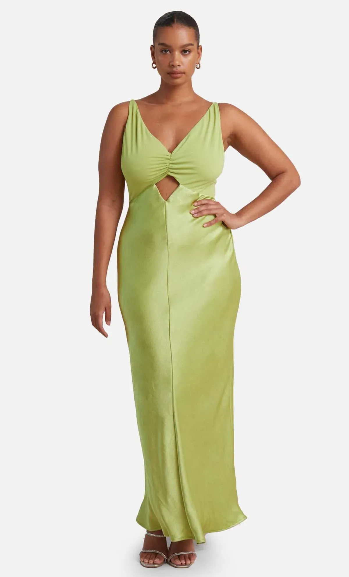 Bec & Bridge Julieta V Neck Maxi Dress Lime Green Size 6 / XS - Image 4