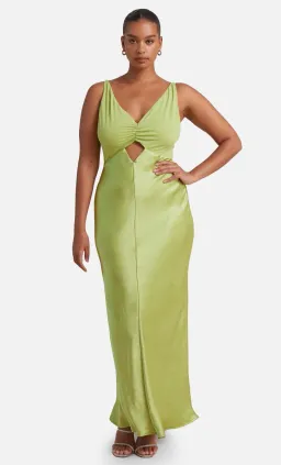 Bec & Bridge Julieta V Neck Maxi Dress Lime Green Size 6 / XS for rent on The Volte - image 4