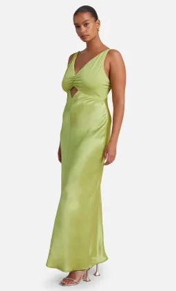 Bec & Bridge Julieta V Neck Maxi Dress Lime Green Size 6 / XS for rent on The Volte - image 2