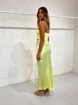 Bec & Bridge Citrus Sweetie Strapless Top Size 12 and Maxi Skirt Size 10 Set Green for rent on The Volte - image 2