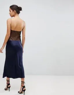 Bec & Bridge Je Suis Midi Dress Navy Size 6 / XS for rent on The Volte - image 3