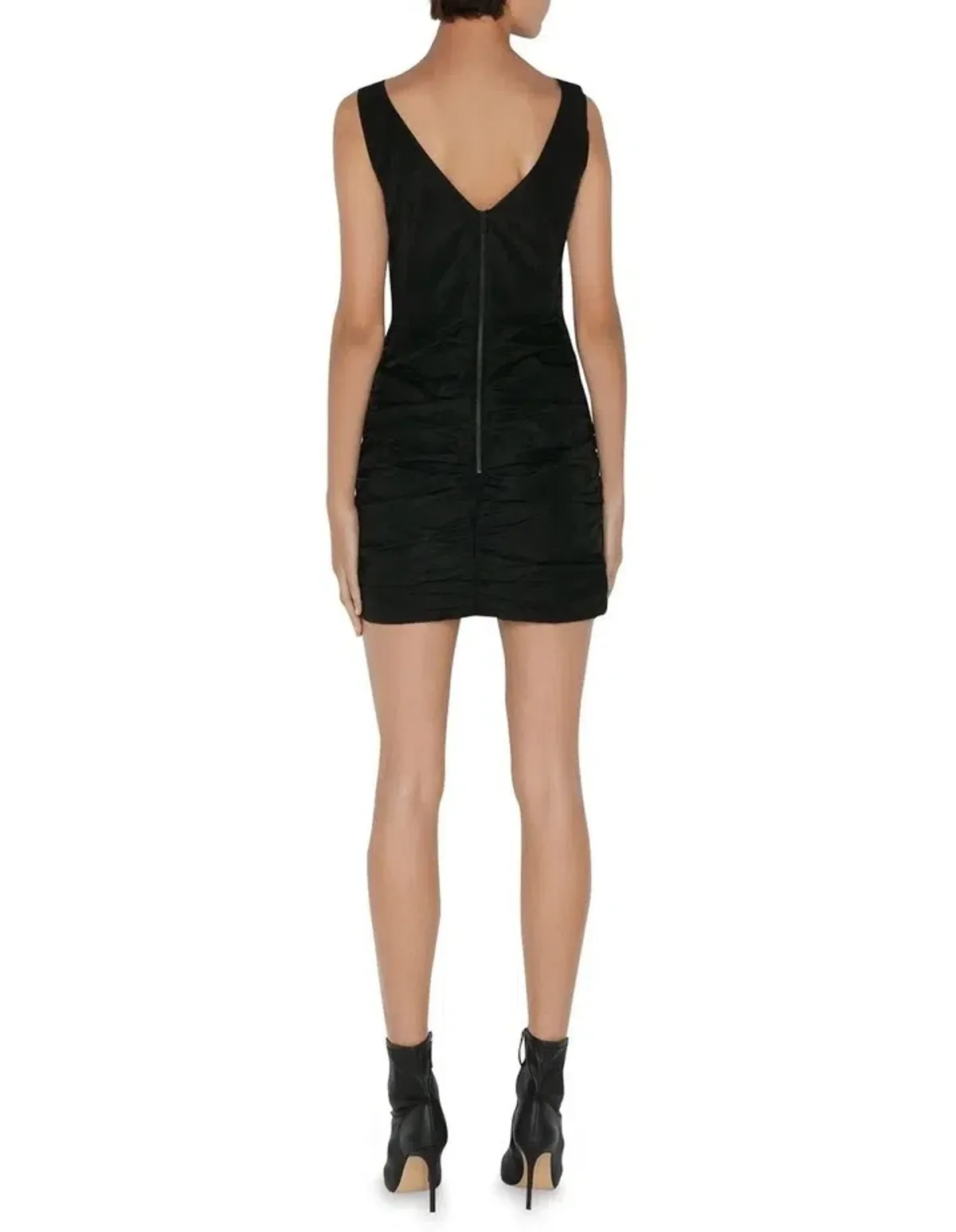 Cue Tech Ruched Mini Dress Black Size 8 - Image 3