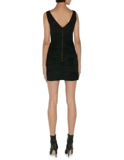 Cue Tech Ruched Mini Dress Black Size 8 for rent on The Volte - image 3