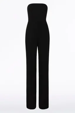 Carla Zampatti Crepe Strapless Jumpsuit Black Size XS / Au 6 for rent on The Volte - image 4