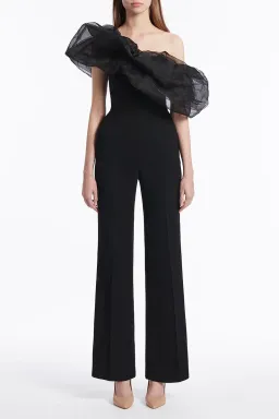 Carla Zampatti Crepe Strapless Jumpsuit Black Size XS / Au 6 for rent on The Volte - image 3
